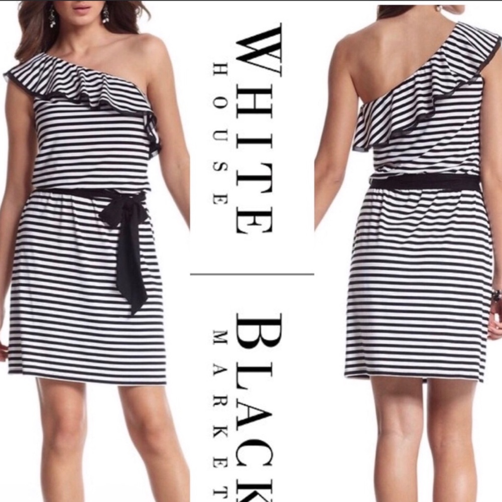 White House Black Market One Shoulder Dress